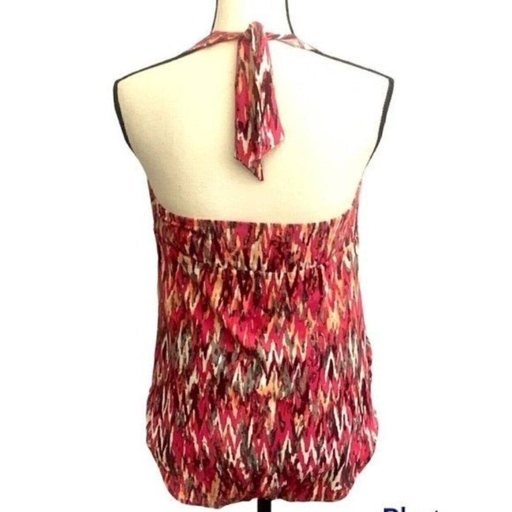 Isabel Womens Maternity One Piece Halter Swimwear Size L Padded Bra Boho